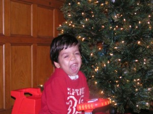 Kiran by the tree in December 2009